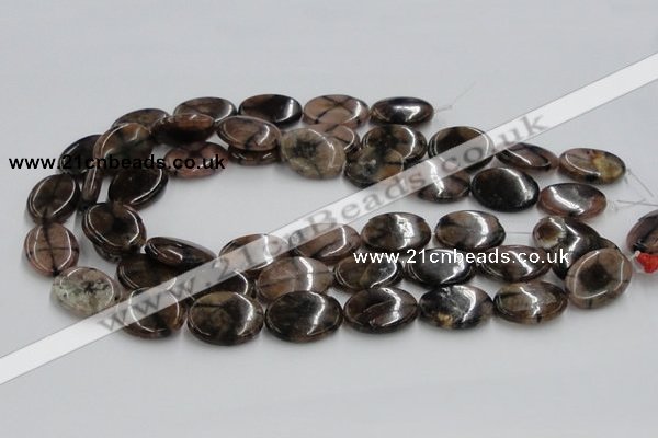 CST07 15.5 inches 18*25mm oval staurolite gemstone beads wholesale