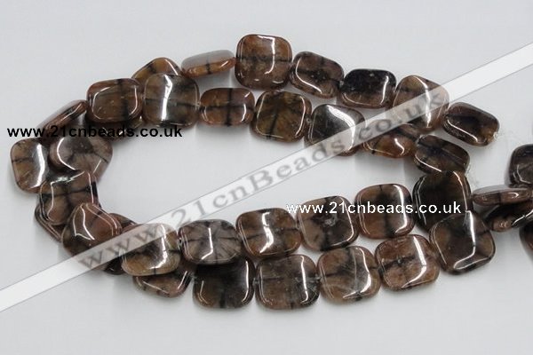 CST11 15.5 inches 22*22mm square staurolite gemstone beads wholesale