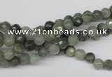 CSW10 15.5 inches 4mm faceted round seaweed quartz beads wholesale