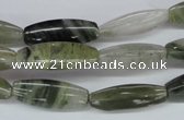 CSW112 15.5 inches 7*20mm rice seaweed quartz beads wholesale