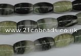 CSW116 15.5 inches 8*12mm drum seaweed quartz beads wholesale