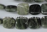CSW124 15.5 inches 12*12mm square seaweed quartz beads wholesale