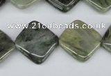 CSW134 15.5 inches 16*16mm diamond seaweed quartz beads wholesale