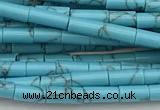 CTB1014 15 inches 2*4mm tube imitation turquoise beads