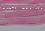 CTB311 15.5 inches 4*13mm tube rose quartz beads wholesale