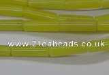 CTB323 15.5 inches 4*13mm tube lemon jade beads wholesale