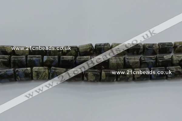 CTB534 15.5 inches 10*13mm triangle grey opal beads wholesale