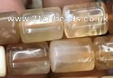 CTB606 15.5 inches 10*12mm - 10*13mm tube yellow opal gemstone beads