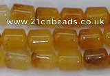CTB702 15.5 inches 6*8mm tube yellow jade beads wholesale