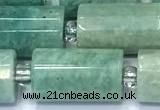 CTB909 15 inches 10*16mm faceted tube amazonite beads