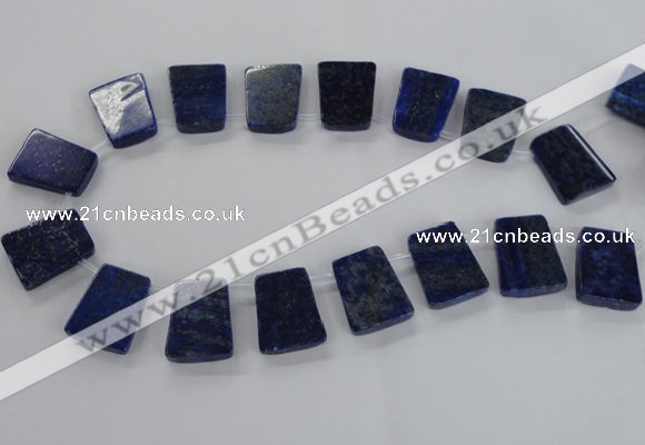 CTD1590 Top drilled 20*25mm trapezoid lapis lazuli gemstone beads