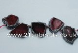 CTD1741 Top drilled 25*35mm - 35*50mm freeform agate slab beads