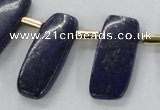 CTD1924 Top drilled 15*20mm - 15*45mm freeform lapis lazuli beads