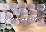 CTD2281 Top drilled 15*20mm - 17*23mm freeform amethyst beads