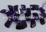 CTD2557 Top drilled 20*35mm - 30*45mm freeform agate gemstone beads