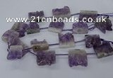 CTD2572 15.5 inches 28*30mm - 30*33mm freeform druzy amethyst beads