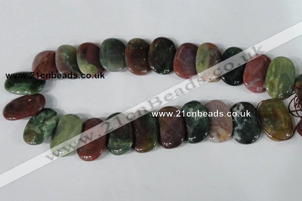 CTD26 Top drilled 20*30mm oval Indian agate beads wholesale