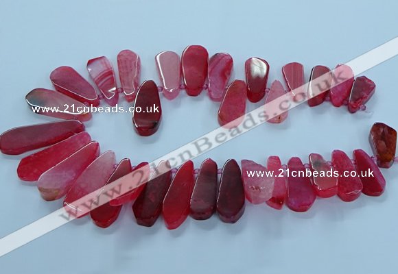 CTD2702 15.5 inches 10*25mm - 18*50mm freeform agate beads