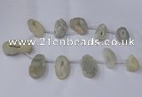 CTD2710 15.5 inches 20*30mm - 35*45mm freeform druzy agate beads