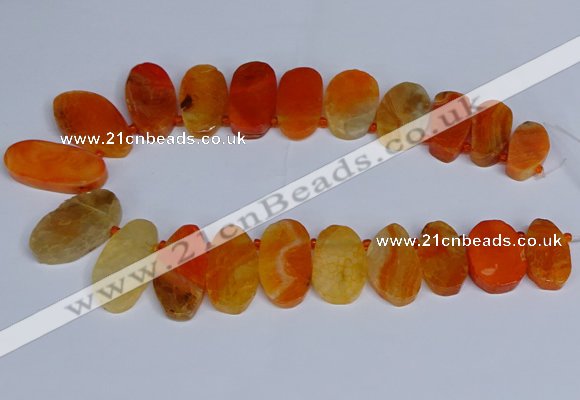 CTD2744 Top drilled 18*25mm - 22*40mm freeform agate beads
