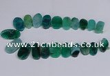 CTD2748 Top drilled 18*25mm - 22*40mm freeform agate beads