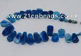 CTD2807 Top drilled 15*30mm - 20*40mm freeform agate gemstone beads
