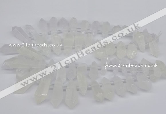 CTD2849 Top drilled 10*20mm - 15*50mm sticks quartz beads