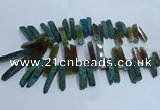CTD2912 Top drilled 8*35mm - 10*65mm sticks agate beads