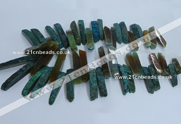 CTD2912 Top drilled 8*35mm - 10*65mm sticks agate beads