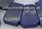 CTD3510 Top drilled 15*25mm - 25*35mm freeform lapis lazuli beads
