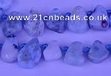 CTD3859 Top drilled 6*8mm - 10*12mm freeform larimar beads
