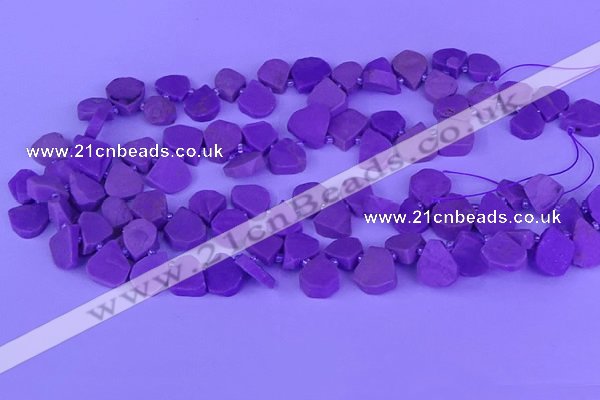 CTD3872 Top drilled 10*12mm - 14*16mm freeform kunzite beads