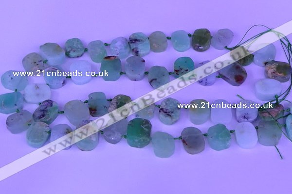 CTD3896 Top drilled 12*16mm - 13*18mm freeform Australia chrysoprase beads