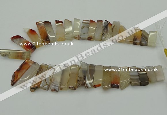 CTD408 Top drilled 10*28mm - 10*50mm sticks agate gemstone beads