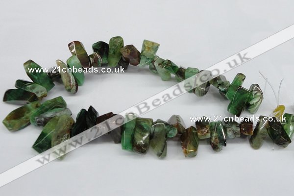CTD605 Top drilled 10*18mm - 12*28mm nuggets agate gemstone beads