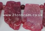 CTD658 Top drilled 25*40mm - 30*55mm freeform agate beads