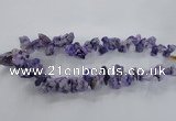 CTD977 Top drilled 10*15mm - 15*25mm nuggets plated druzy agate beads