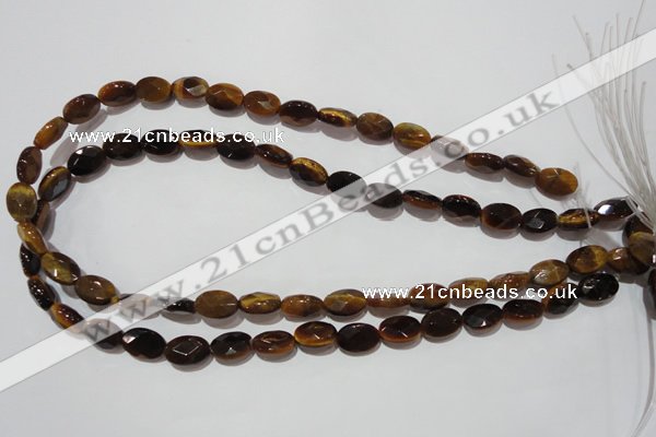 CTE1093 15.5 inches 9*12mm faceted oval yellow tiger eye beads