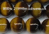 CTE1238 15.5 inches 14mm round A+ grade yellow tiger eye beads