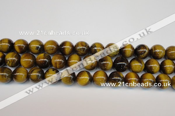 CTE1314 15.5 inches 14mm round B grade yellow tiger eye beads