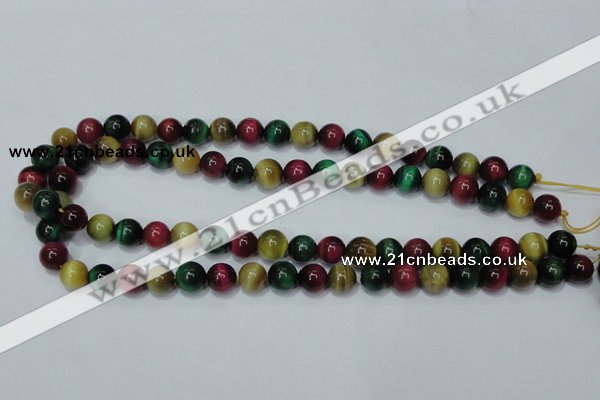CTE134 15.5 inches 10mm round dyed tiger eye gemstone beads
