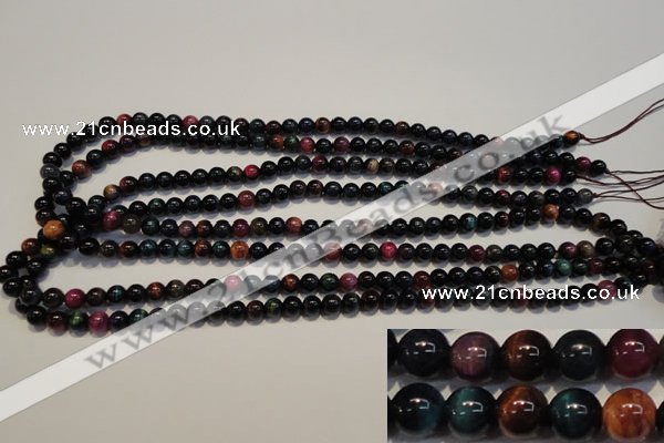 CTE147 15.5 inches 6mm round colorful tiger eye beads wholesale