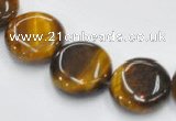 CTE16 15.5 inches 15mm coin yellow tiger eye beads Wholesale