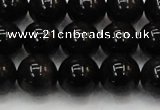 CTE1604 15.5 inches 12mm round AB grade black tiger eye beads