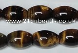 CTE162 15.5 inches 10*30mm rice yellow tiger eye gemstone beads