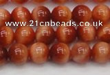 CTE1661 15.5 inches 6mm round sun orange tiger eye beads