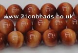 CTE1662 15.5 inches 8mm round sun orange tiger eye beads