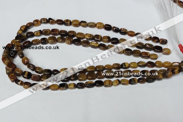 CTE173 15.5 inches 6*9mm nuggets yellow tiger eye gemstone beads