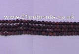 CTE1760 15.5 inches 4mm round matte red tiger eye beads