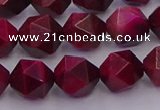 CTE1943 15.5 inches 10mm faceted nuggets red tiger eye beads